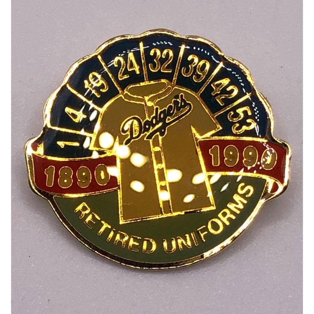 1990 Los Angeles Dodgers MLB Unocal 76 Pin #4 Retired Uniforms L.A. NL